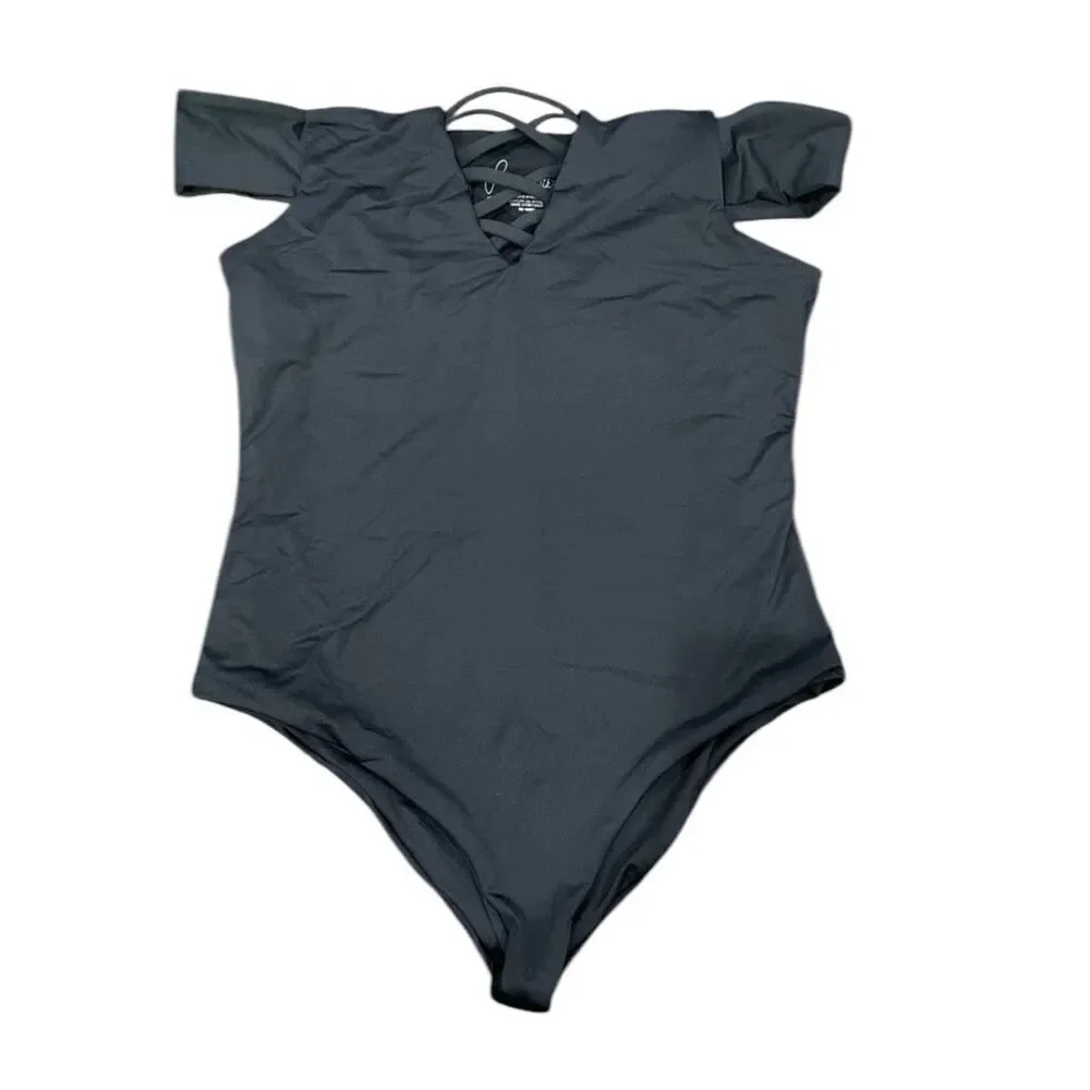 ✨Frankie's Bikinis Brooklyn One Piece Black Sz Large Bikini✨